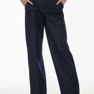 Aritzia Meetup Wide Jean in No-Stress Dark Blue Size 0